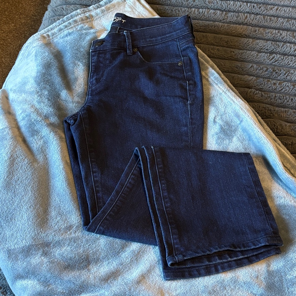 LOFT Women's Navy Straight Leg Jeans